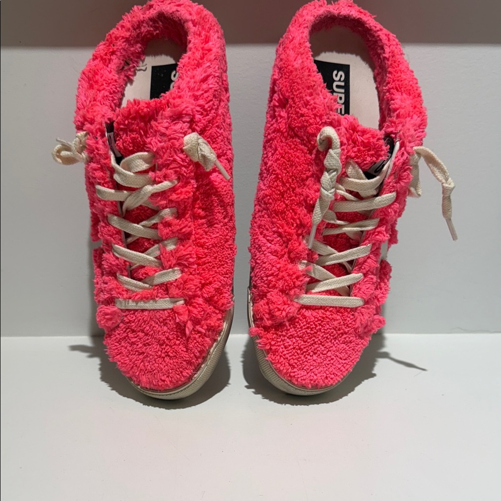 Golden Goose Fuzzy Pink Sneakers